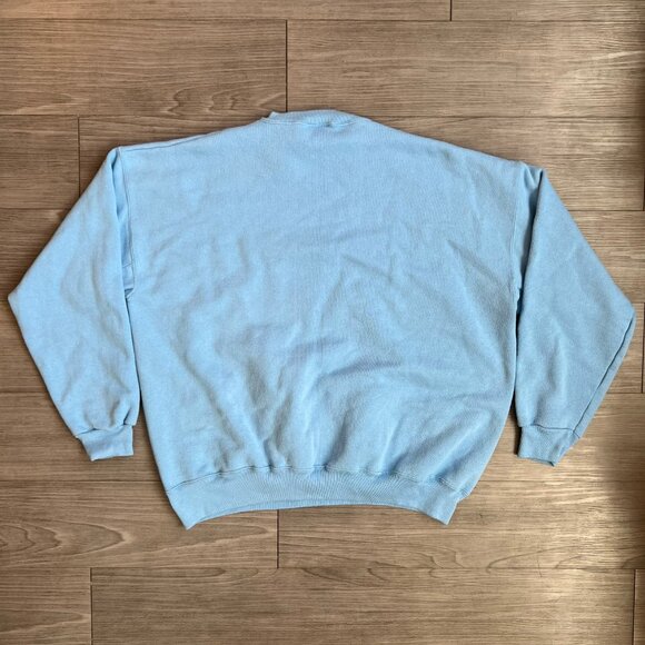 Vintage Tultex Discus Athletic Crew Neck Blank Sweatshirt Baby Blue Size XL - Picture 2 of 6